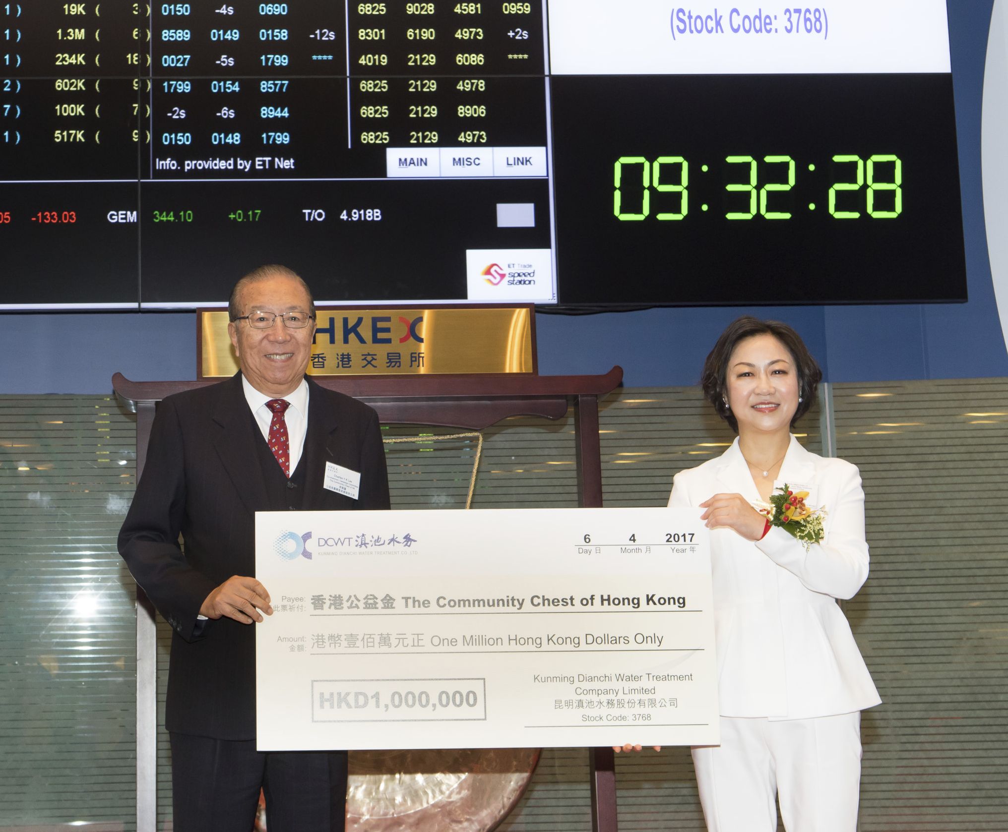 Three Companies Celebrated Public Listing on the Main Board By Donating